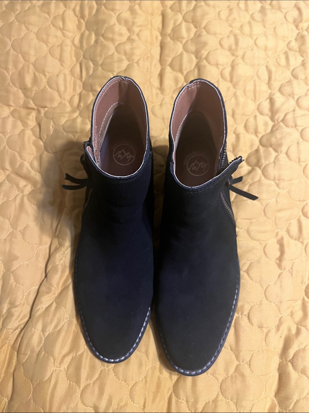 Women's Black Suede Ankle Boots - Classic Slip-On Chelsea Style